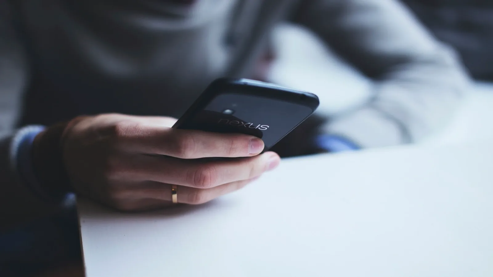 Using an app on a smartphone