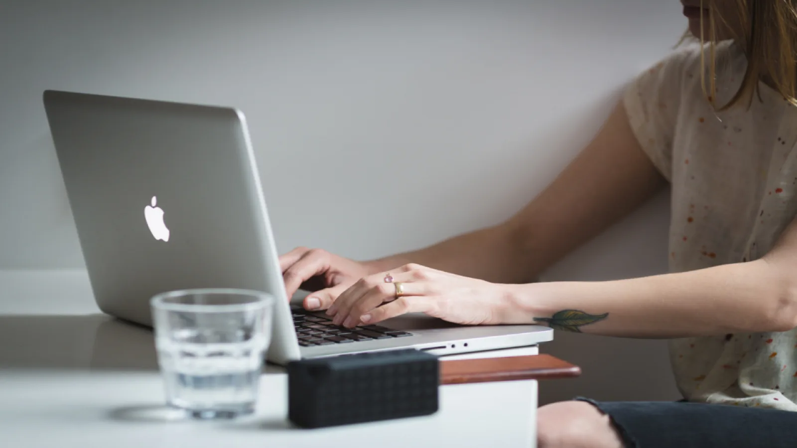 A person working at a computer