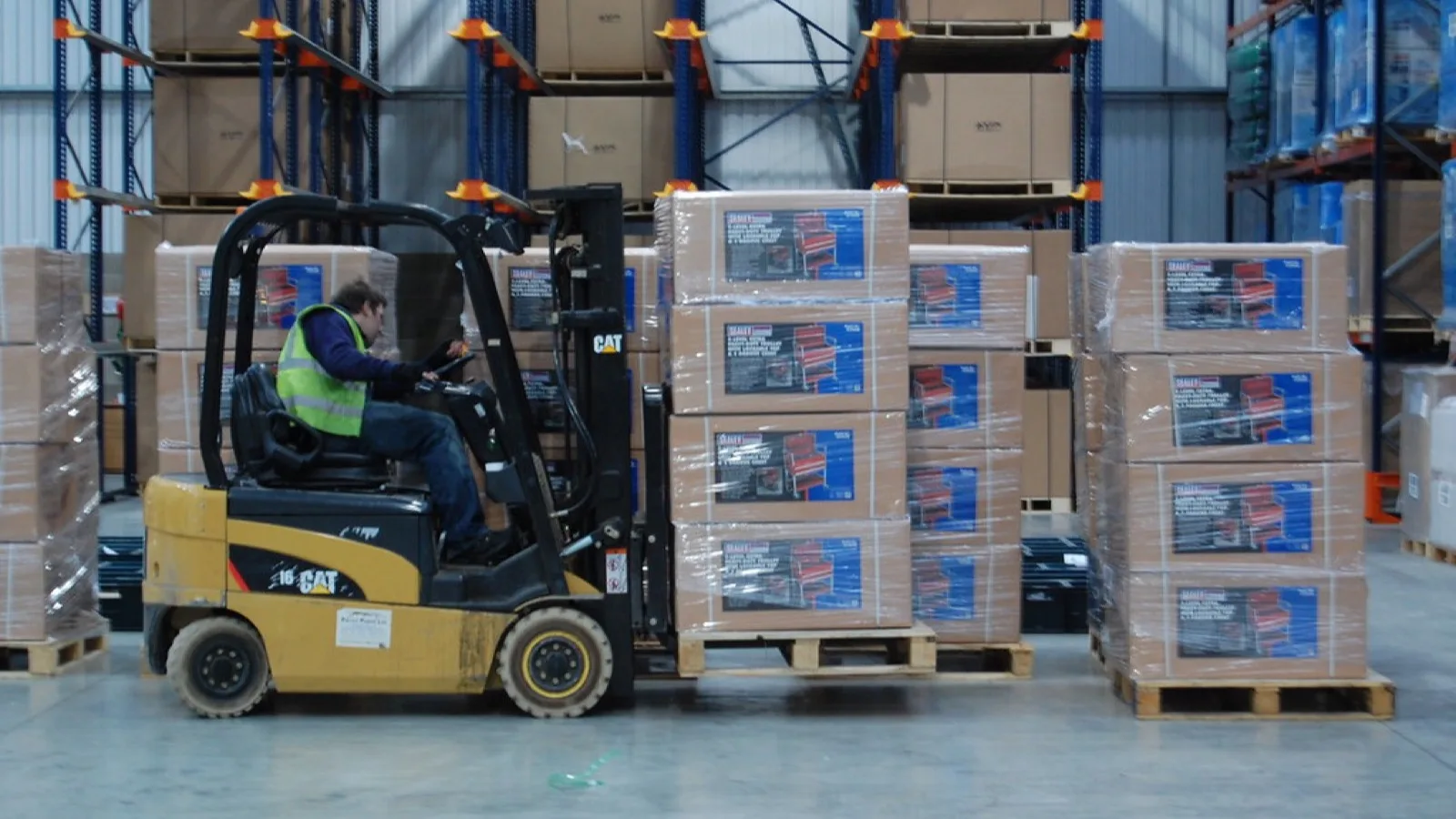A warehouse floor