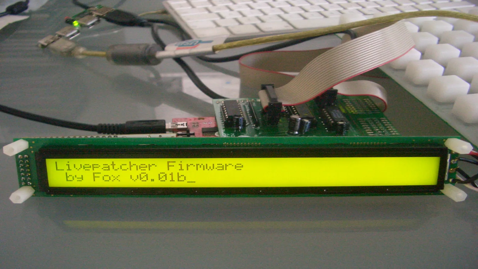 An embedded-firmware bench setup